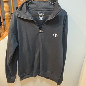 Champion Men's Zip Up Black Sweater